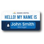 Custom Full Color Plastic Magnetic Name Badge - 1.5" X 3"