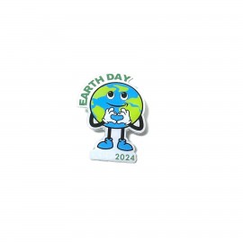 Custom Earth Day Figurine Aluminum Badge