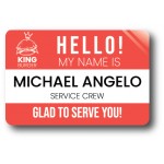 Full Color XL Plastic Magnetic Name Badge - 2" X 3" with Logo