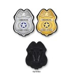 Plastic Police Badge w/ Complete Custom Decal with Logo
