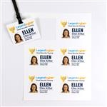 4" x 3" Zip Badge, Full-Color Imprint, Pack of 500 Inserts with Logo