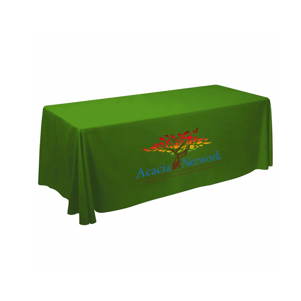 Logo Branded 8 ft Trade Show Tablecloth With Logo Printing