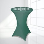 Custom 3FT Stretch Spandex Round Cocktail Table Cover