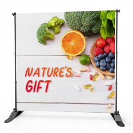 Promotional 8' X 8' Adjustable Step and Repeat Display Backdrop Banner Stand