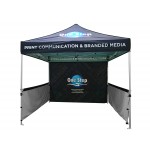 10'x10' Trade Show Tent With Back Full Wall And Two Half Walls with Logo