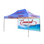 10'x15' Heavy-Duty Tent Canopy With Back Full Wall with Logo