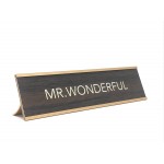 Novelty Nameplate Style ( Mr. Wonderful)- Metallic Frame with Logo