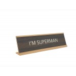 Novelty Nameplate Style (I'm Superman)- Metallic Frame with Logo