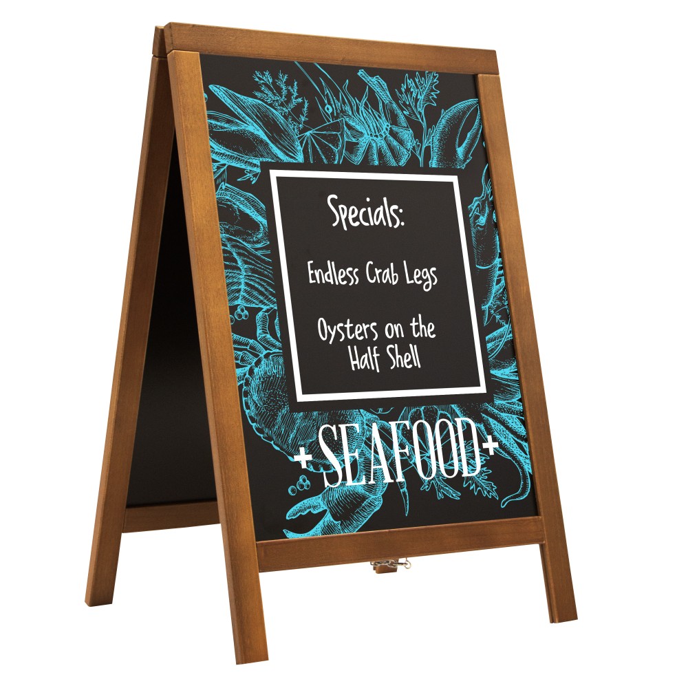 Logo Branded Economy Wood A-Frame Imprinted Chalkboard Kit