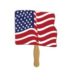 Custom Printed Flag Sandwiched Hand Fan Full Color