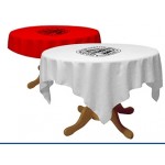 Custom Imprinted 36" Draped Sublimated All-Over Round Table Throw