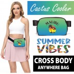 Customized FULL COLOR Cross body zipper LULU belt bag