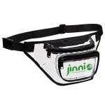 3 Zippered Clear Fanny Pack with Logo