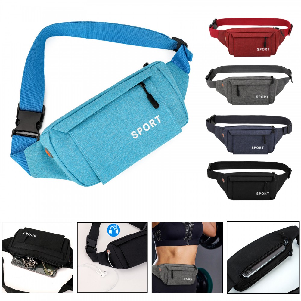 Lightweight Sports Waist Bag with Logo