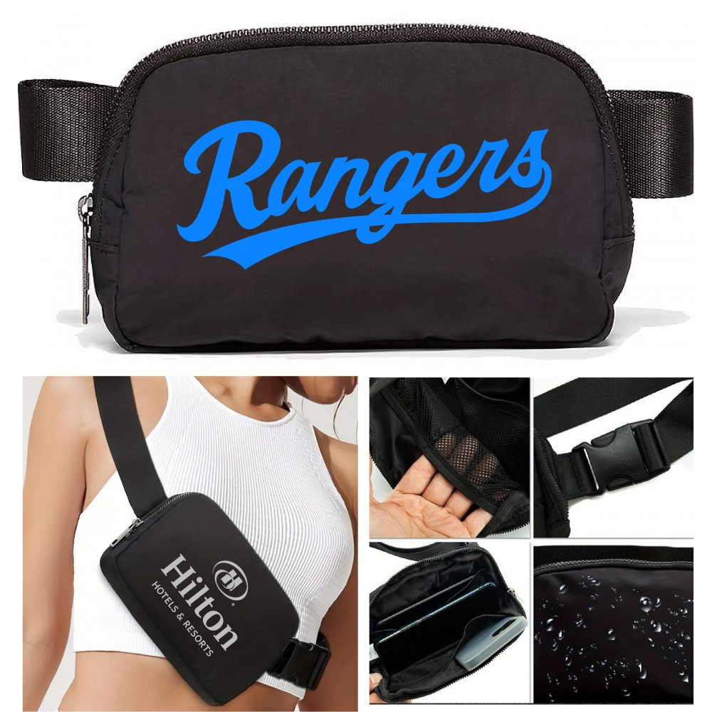 Cross body zipper LULU belt bag with Logo