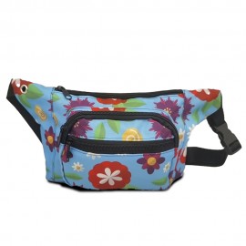 4 Zipper Pocket With Full color Printed Fanny Pack with Logo