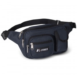 Promotional Everest Navy Blue Multiple Pocket Waist Pack