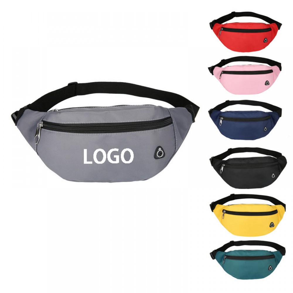 Logo Branded Outdoor Sports Water Resistant Nylon Fanny Pack