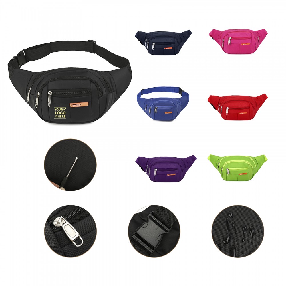 Outdoor Sports Waterproof Slope Span Mobile Belt Bag with Logo