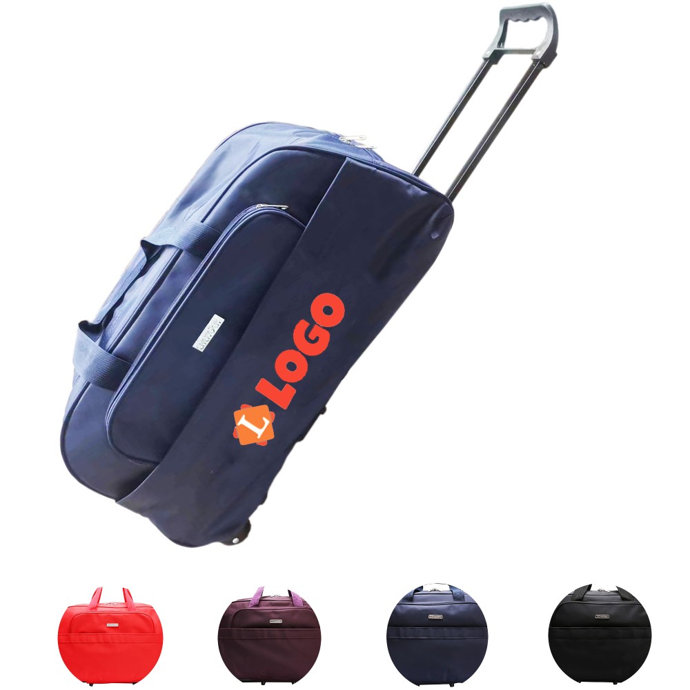 Personalized Large Wheeled Travel Duffel Bag With Pull Rod