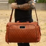 Bell Canyon Leather Duffel Bag with Logo