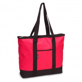 Custom Everest Shopping Tote, Hot Pink/Black