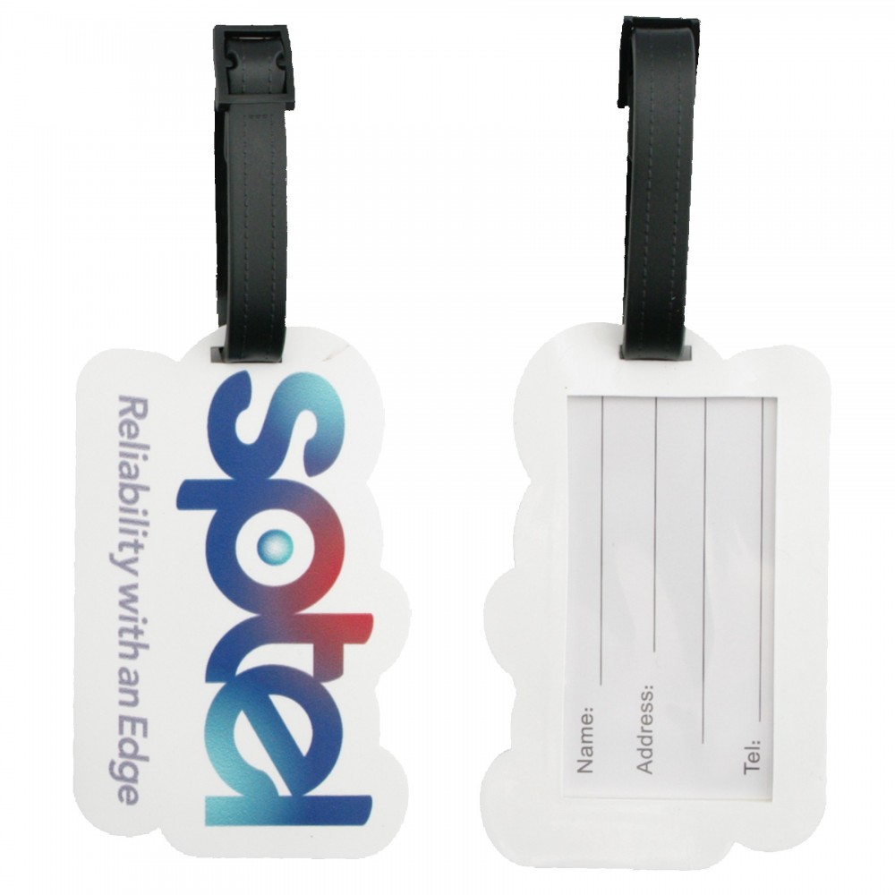 Vinyl Bag Tag with Soft address card insert with Logo