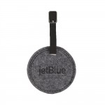 Juniper Recycled Felt Round Luggage Tag with Logo