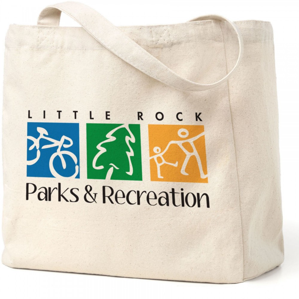 Full Color Cotton Canvas Tote with Logo