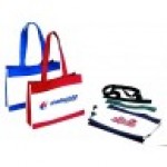 Logo Branded Two Tone Polyester Box Tote