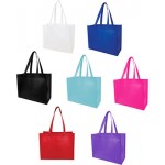 Mid-Size Laminated Open Shopping Tote with Logo