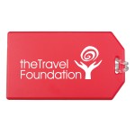 Logo Branded Standard Luggage Tag w/ Attached Strap