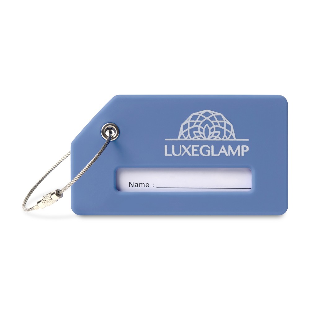 Personalized Silicone Luggage Tag - Royal Blue