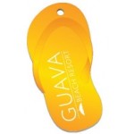 Blue Flip Flop Shaped Luggage Tag with Logo