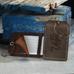 Hooper Leather Luggage Tag with Logo