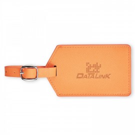 Toscano Genuine Leather Luggage Tag with Logo