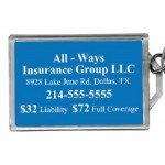 Custom Printed Large Rectangle Acrylic Luggage Tag (2 1/4"X 3 3/4") with Plastic Loop