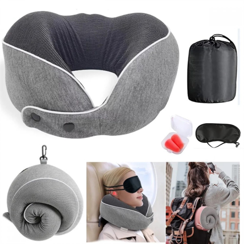 Promotional Memory Foam Neck Pillow for Travel