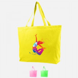 Custom Full Color Heavy Canvas Vibrant Jumbo Tote