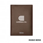 Custom Hugo Boss Classic Smooth Passport Holder - Brown