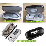 2 in 1 Double Sided Portable Contact Lens Case & Glasses Case with Logo