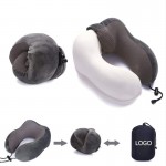 Custom Travel U Shape Pillow 100% Pure Memory Foam Neck Pillow with Packsack
