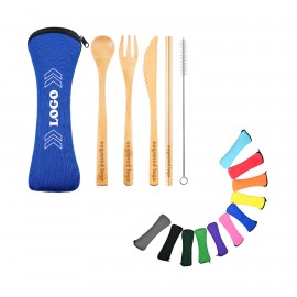 Promotional 5 in 1 Bamboo Utensils Kit