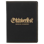 Custom Black/Gold Leatherette Passport Holder