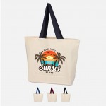 Custom Full Color Heavy Canvas Natural Beach Bag