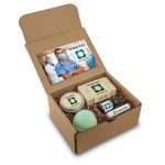 Wellness Gift Set - Soap, Bath Bomb, Essential Oil, Candle Tin, and Lip Balm with Logo