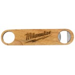 Promotional Wood Bottle Opener - Slim Profile with Integrated Metal Jaw
