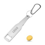 Bottle Shaped Opener With Carabiner with Logo