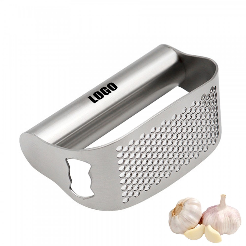 Personalized Steel Garlic Mincer Squeezer With Opener