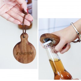 Personalized 2 in 1 Magnetic Wood Beer Bottle Opener